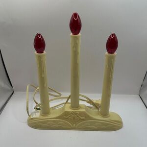 Three light window vintage plastic holiday chandelier